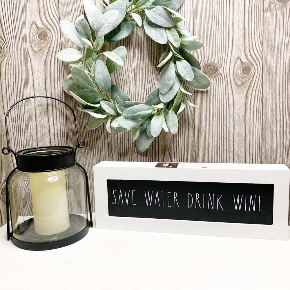 NWT🍷Rae Dunn SAVE WATER DRINK WINE Sign - Picture 3 of 10